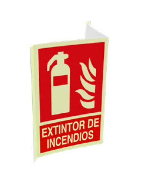 Cartel ISO DIN extintor de incendios