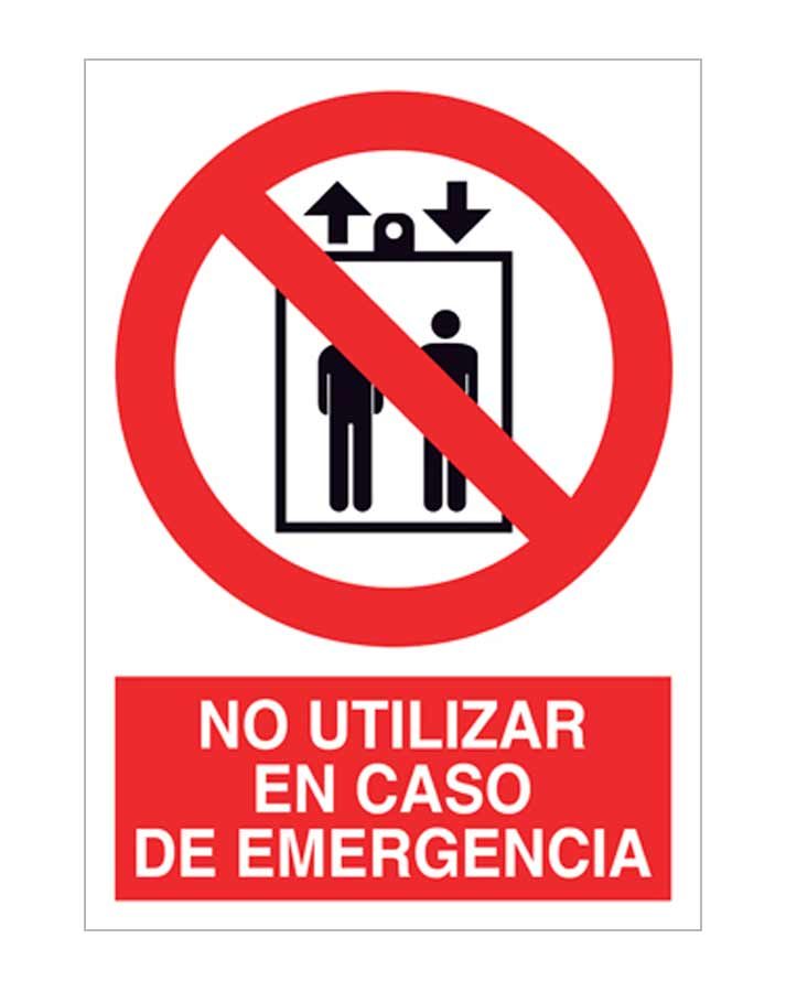 No utilizar en caso de emergencia ascensor