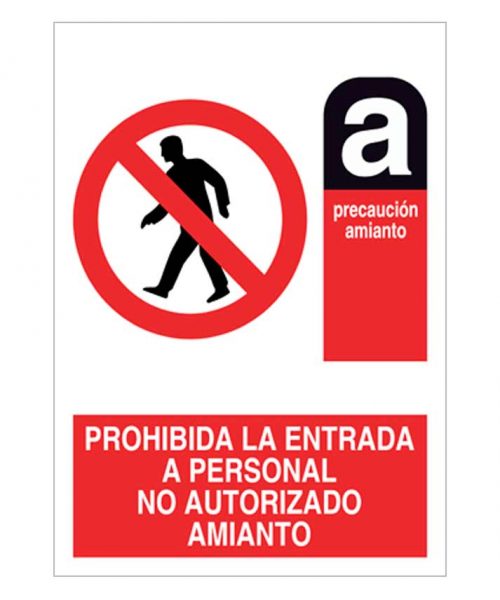 Prohibida la entrada a personal no autorizado amianto