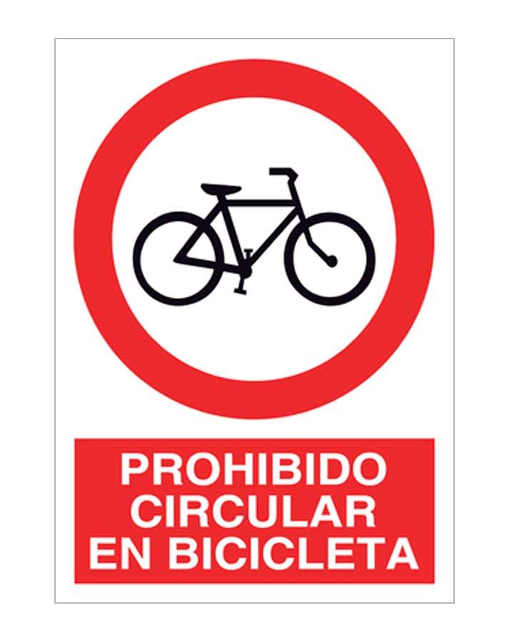 Prohibido circular en bicicleta