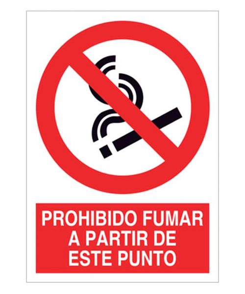 Prohibido fumar a partir de este punto