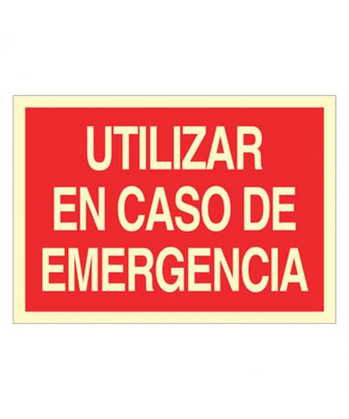 Utilizar en caso de emergencia es una señal de socorro