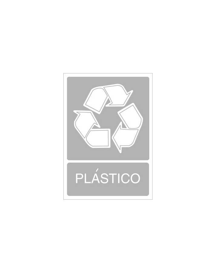 Señal de reciclaje de plástico