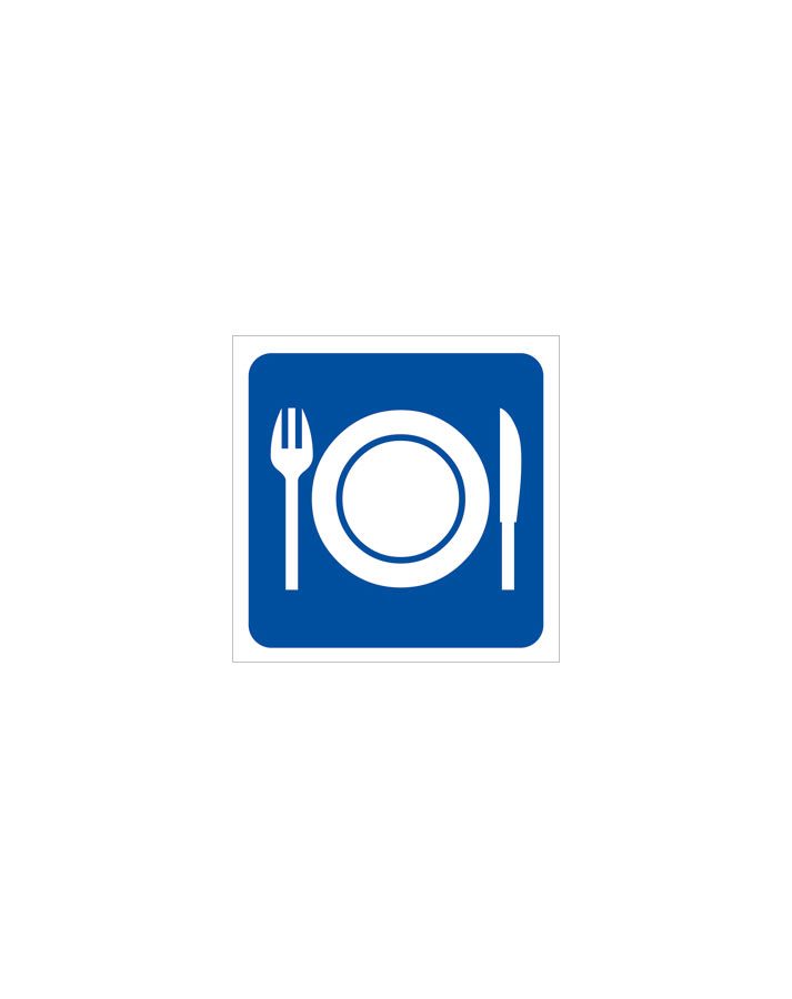 Cartel restaurante pictograma