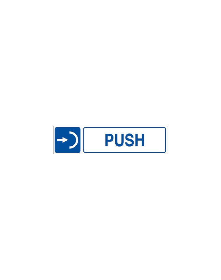 Cartel Push con pictograma