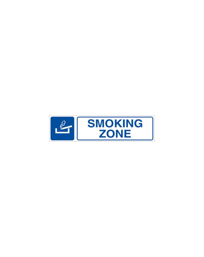 Cartel Smoking Zone con pictograma