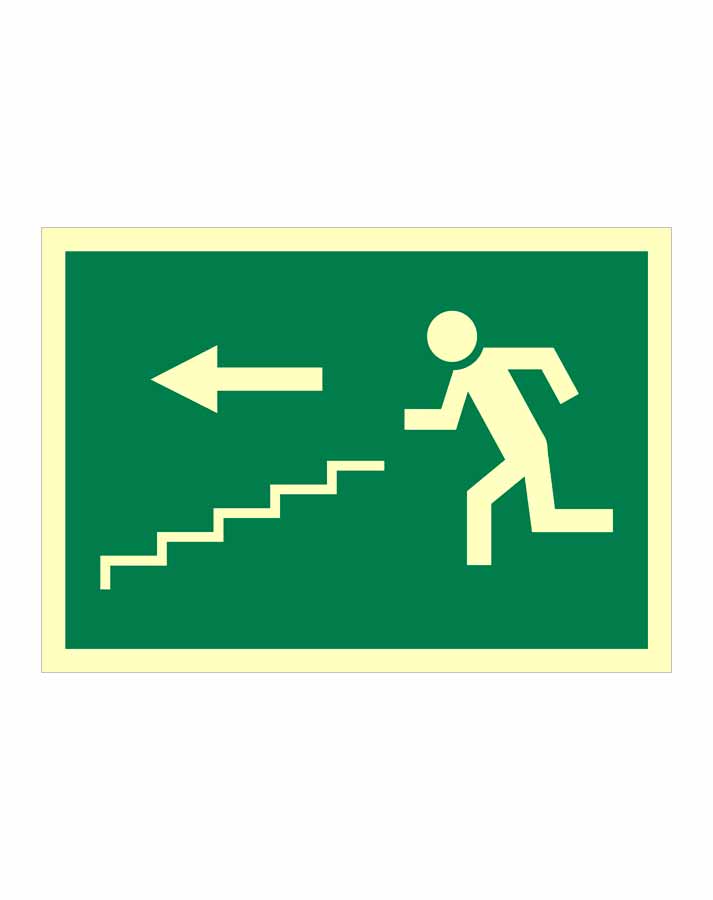 Salida de emergencia bajando escalera izquierda