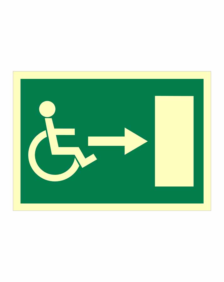 Salida de emergencia discapacitados por la derecha